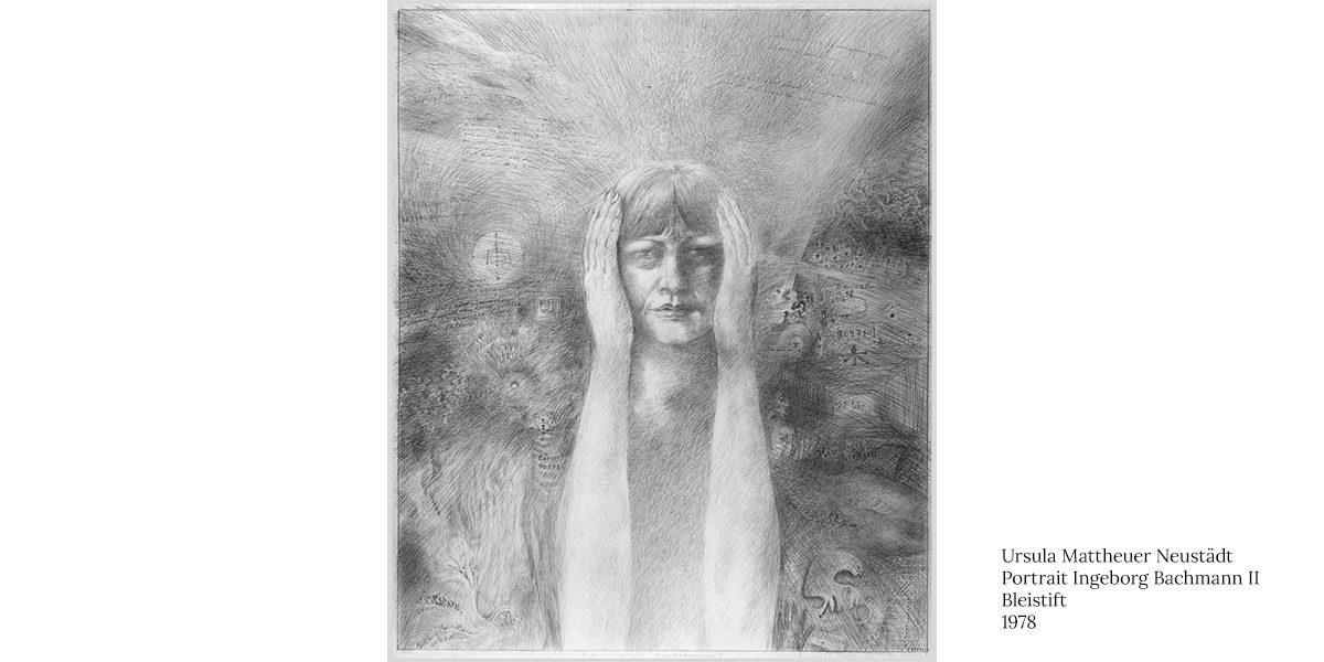 Ursula-Mattheuer-Neustaedt-Portrait-Ingeborg-Bachmann-II-Bleisti