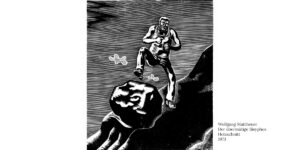 Wolfgang-Mattheuer-Der-uebermuetige-Sisyphos-Holzschnitt--1973