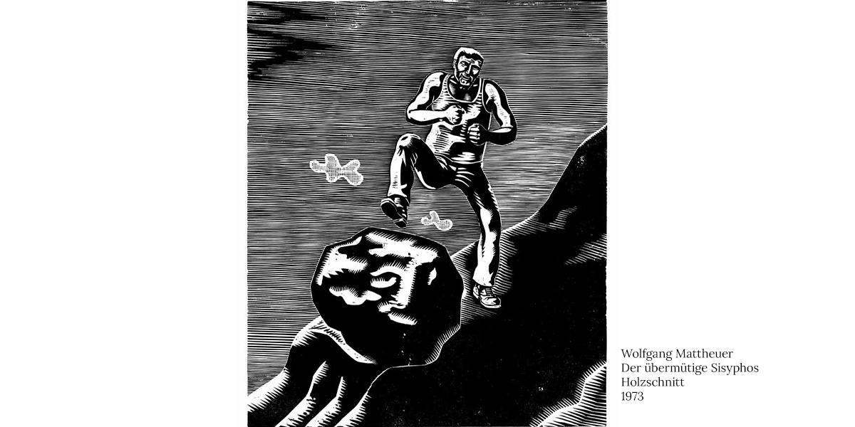 Wolfgang-Mattheuer-Der-uebermuetige-Sisyphos-Holzschnitt--1973