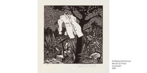 Wolfgang-Mattheuer--Hemd-im-Wind-Linolstich-1987