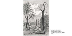 Wolfgang-Mattheuer--Reichenbacher-Garten--Graphit-und-schwarze