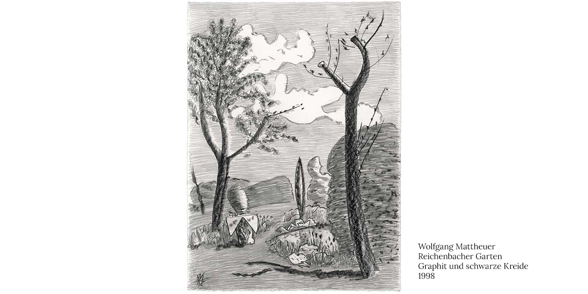 Wolfgang-Mattheuer--Reichenbacher-Garten--Graphit-und-schwarze